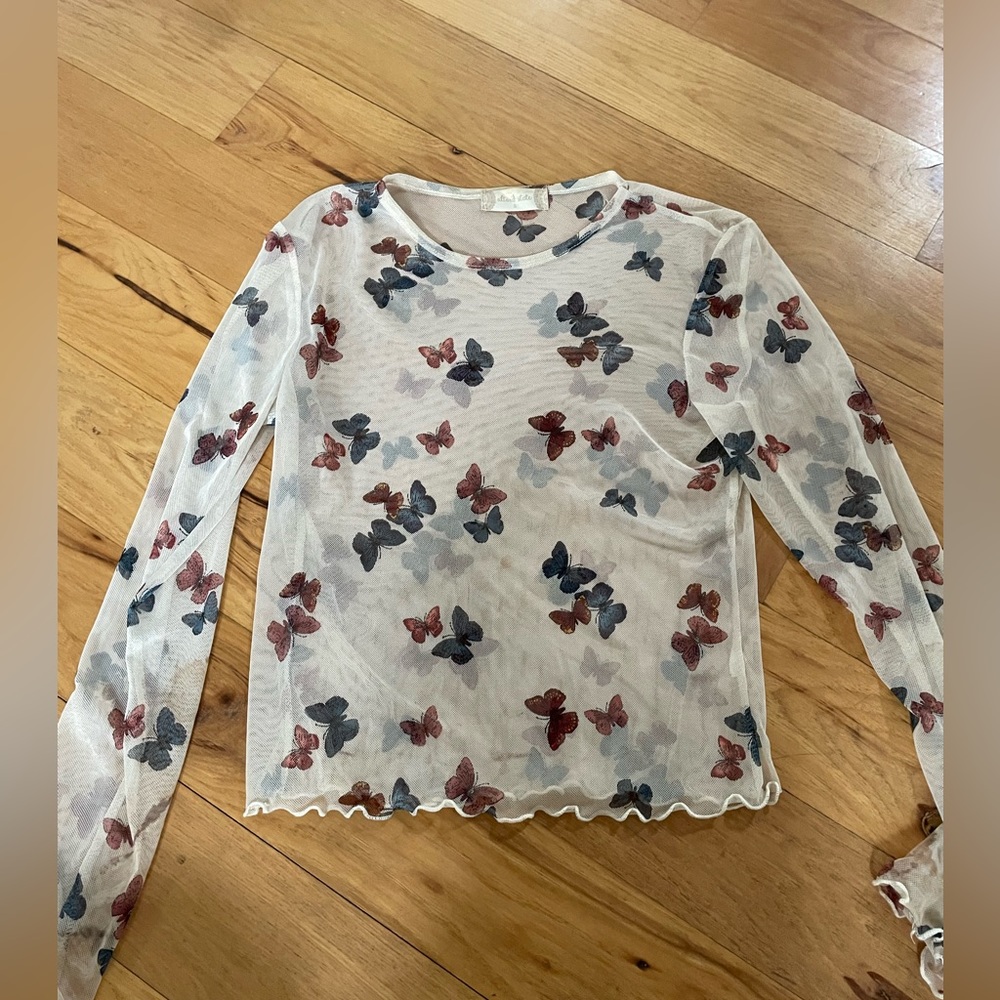 Sheer butterfly top